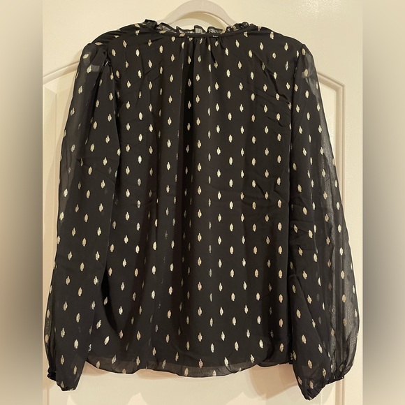 Blousology blouse in black and gold. Size L. - Picture 2 of 6